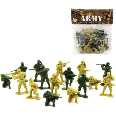 Sada vojáci 2 barvy plast CZ design na kartě 18x19,5cm – Sleviste.cz