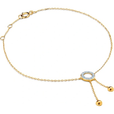 SAVICKI Гривна с халка Savicki: злато, диаманти