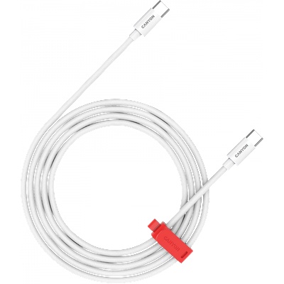CANYON cable CC100AB C-C 100W Braided 1.2m White (AS-CND-CC100AB12W)