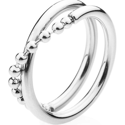 Franco Bene Perličkově zapletený prsten stříbrný 2224