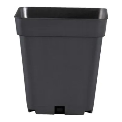 Квадратна черна саксия 1L - 10.3x10.3cm