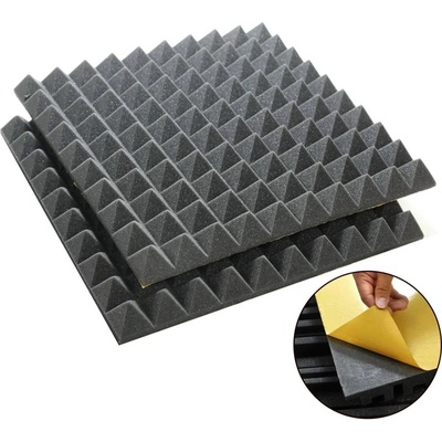 Veles-X Acoustic Pyramids Self-Adhesive 50 x 50 x 5 cm Anthracite