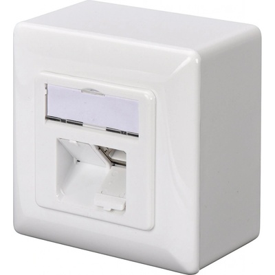 CAT 6a Class EA síťová zásuvka na/pod omítku 2x RJ45