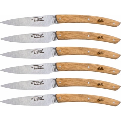Laguiole Jean Dubost Knife Set 6 ks Oak Wood