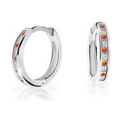 Cutie Jewellery kruhové náušnice z bieleho zlata C3343-80-X-2 oranžová