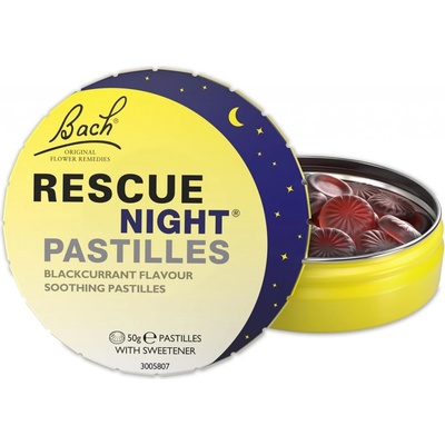 Bachovy esence Rescue Night pastilky na spaní černý rybíz 50 g