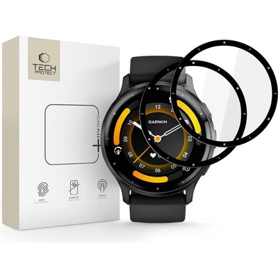 Tech-Protect 2 x хибридно стъкло за Garmin Venu 3 от Tech-Protect Glass Flex+ - Black (5906302368785)