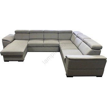 MEBLEDOMI Разтегателен u-образен диван granada с универсален ъгъл и място за съхранение, светлосив (me00005)