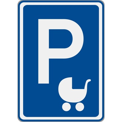 Dopravní značka IP12 Vyhrazené parkoviště (Réservé + Kočárek)