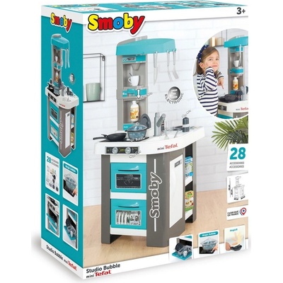 Smoby 311023 Kuchyňka Tefal Studio Bubble elektronická tyrkysová – Zboží Mobilmania