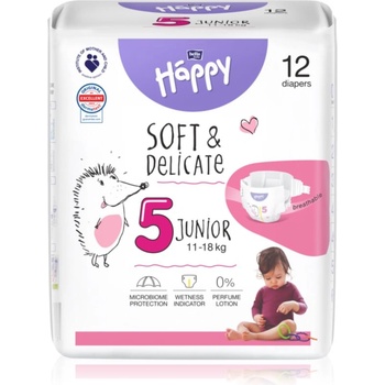 Bella Soft&Delicate Size 5 Junior еднократни пелени 11-18 kg 12 бр