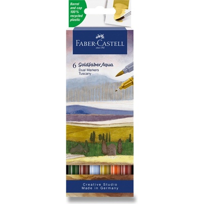 Faber-Castell 164521 Goldfaber Aqua Dual Marker 6 ks Tuscany
