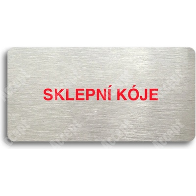 ACCEPT Piktogram SKLEPNÍ KÓJE - stříbrná tabulka - barevný tisk bez rámečku