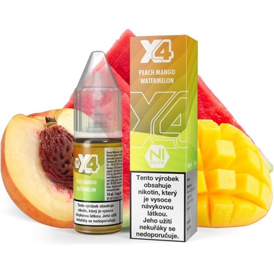 X4 Bar Juice Peach Mango Watermelon 10 ml 20 mg – Hledejceny.cz
