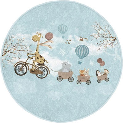 Mila Home Светлосин детски килим ø 80 cm Comfort - Mila Home (HKG-HaliRound-Comfort-10573-80x80)