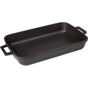 Pentole Agnelli ЧУГУНЕНА ГРИЛ ТАВА slow-cook 26x40 ЧЕРНА (sgt26400m)