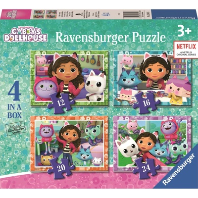 RAVENSBURGER Gábinin kouzelný domek 4v1 12 16 20 24 dielov