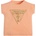 GUESS Тениска с къс ръкав в прасковен цвят за момиче със златисти пайети Guess