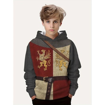 Суичър средновековна броня 3d дигитален принт за ръст 120 см