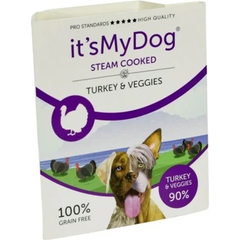 It's My Dog It’s My Dog Steam Cooked - консервирана храна за кучета приготвена на пара, пуешко и зеленчуци- 395 гр