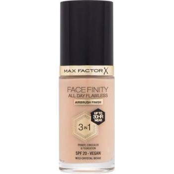 MAX Factor Facefinity All Day Flawless SPF20 течен фон дьо тен с uv защита 30 ml нюанс W33 Crystal Beige