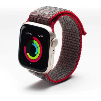 Zagg Текстилна каишка за Apple Watch 38мм, 40мм, 41мм, 42мм (2024) - Zagg Gear4 Nylon Sport Watch Band (червен) (705009514)