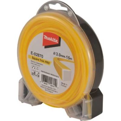 Makita Найлонова линия MAKITA Pro 3.0 mm, 15 m, жълта, квадратна E-02870 (E-02870)