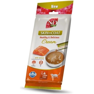 FARMINA N&D Quinoa Cat Skin & Coat Healthy & Delicious Cream with Salmon 4 x 15 g