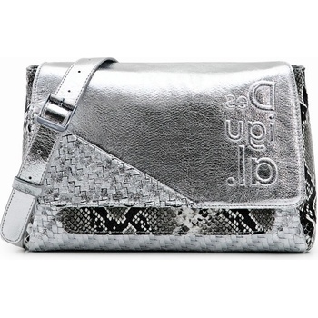 Desigual kabelka Delta Silver shiny silver