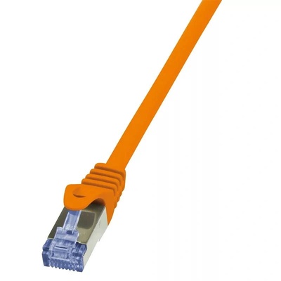 LogiLink Кабел S/FTP LOGILINK Cat6a, LSZH, Мед, 0.5 м, Оранжев, AWG26, Двойно екраниран CQ3028S (CQ3028S)