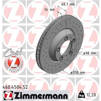 Brzdový kotúč ZIMMERMANN 460.4504.52 (460450452)