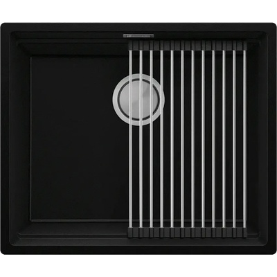 Твоят Стил Черна кухненска мивка за вграждане под плот Прага 60 Level 560 x 470 мм