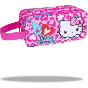 COOLPACK Ученически несесер с три ципа COOLPACK - PRIMUS - Hello Kitty Pink