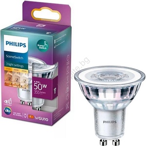 Philips LED крушка Philips SCENE SWITCH PAR16 GU10/4, 8W/230V 2200/2500/2700K (P6843)