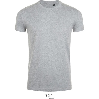 SOL's Collection Tričko Imperial Fit slim fit krátký rukáv pánské Melír šedá