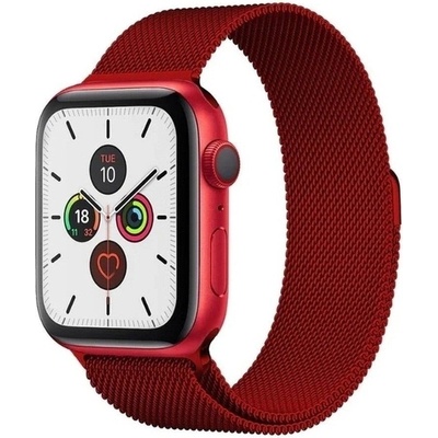 HQWear Каишка Magnetic Strap за Apple Watch 6/5/4/3/2 / SE, (40mm / 38mm), метална, червена (KXG0030885)