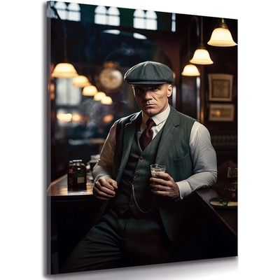 Obraz gangster ve whiskey baru - 100x150