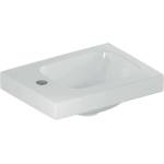 Geberit iCon - Умивалник 38x28x13 см, без преливник, отвор за смесител отляво, KeraTect, бял 501.831. 00.2 (501.831.00.2)