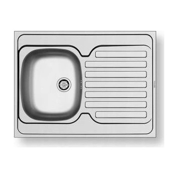 Pyramis INTL sink 80x60 1B1D smooth steel