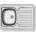 Pyramis INTL sink 80x60 1B1D smooth steel