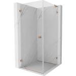 Mexen Lunar-B L лява врата за душ кабина 80 x 80 см, прозрачна, четкана мед - 832L-080-080-65-00-L (832L-080-080-65-00-L)