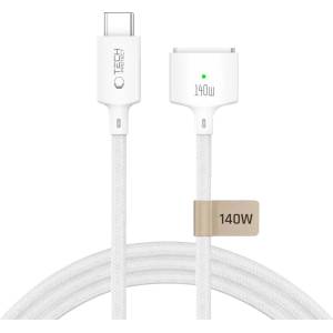 Tech-Protect MMC01 ULTRABOOST магнитен кабел за MacBook USB-C към MagSafe 3 140W 300CM бял