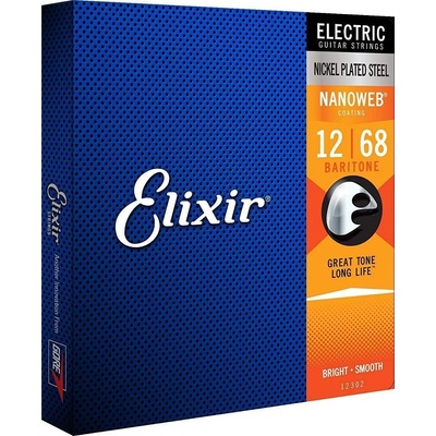 Elixir 12302 Nanoweb Baritone 012-068 Струни за електрическа китара (12302)