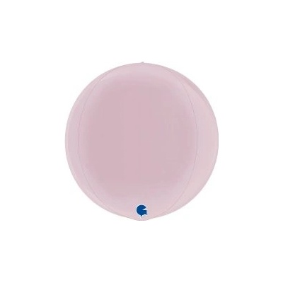 GRABO fóliový balónek Koule pastelově růžová 4D 38cm 15" nafukovací