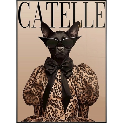Artbox Obraz v ráme Miss Meow, 70 × 50 cm, OB-22789