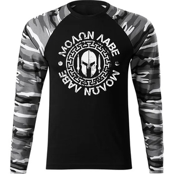 Image 1 of DRAGOWA FIT-T Тениска с дълъг ръкав Molon Labe, градски камуфлаж, 160 г/м2 (11326)