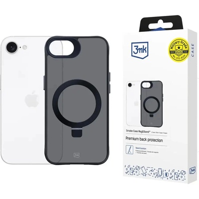 3mk Smoke Case Mag&Stand за Apple iPhone 16E - черен (5903108646543)