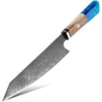 HARAHU Дамаски кухненски нож KU-20030 - Chef / Синьо / 33, 8см KP20030