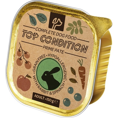 Top Condition Adult Dog Rabbit a Spinach paté 150 g
