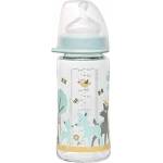 Nip Бебешко стъклено шише NIP - Flow M, 0 м+, 240 ml, boy (4000821350632) - baby